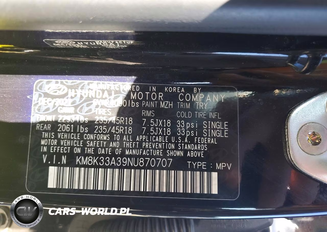 2022 Hyundai Kona N Line VIN:KM8K33A39NU870707 - 12