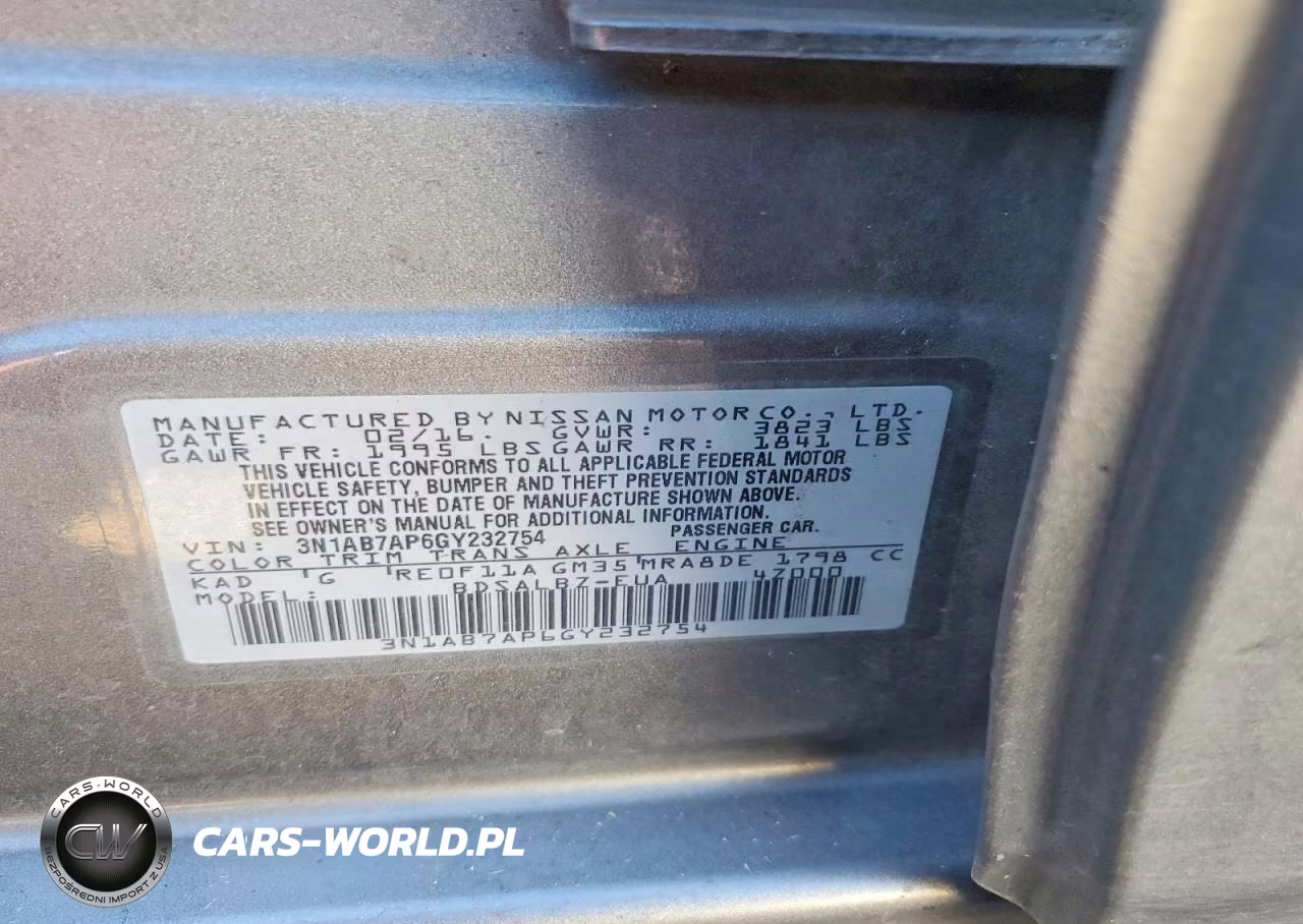 2016 Nissan Sentra S VIN:3N1AB7AP6GY232754 - 12