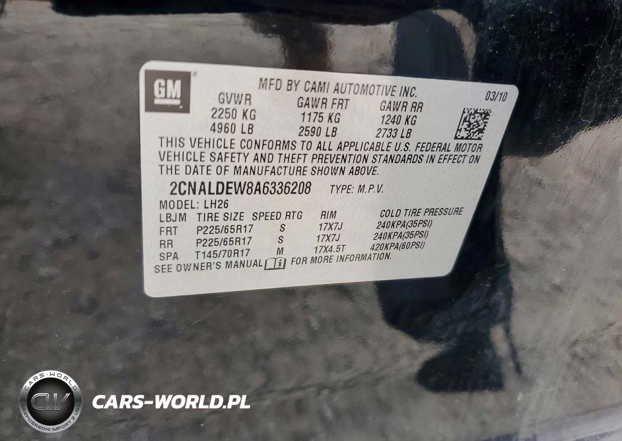 2010 Chevrolet Equinox Lt VIN:2CNALDEW8A6336208 - 13