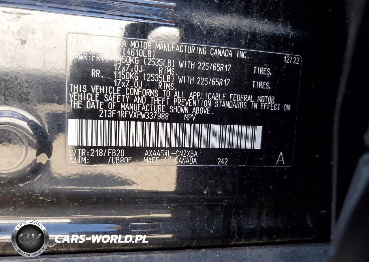 2023 Toyota Rav4 Le VIN:2T3F1RFVXPW337988 - 13