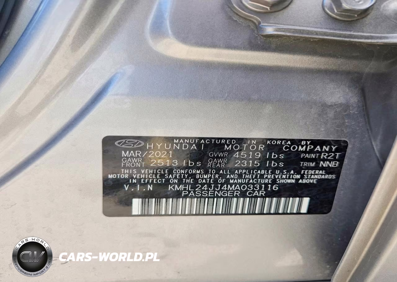 2021 Hyundai Sonata Hybrid Blue VIN:KMHL24JJ4MA033116 - 13