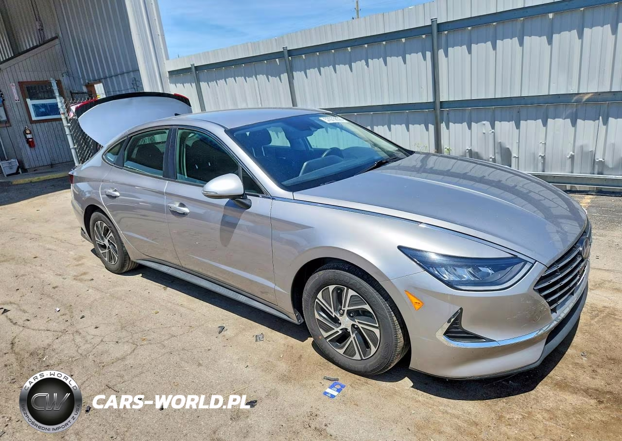 2021 Hyundai Sonata Hybrid Blue VIN:KMHL24JJ4MA033116 - 4
