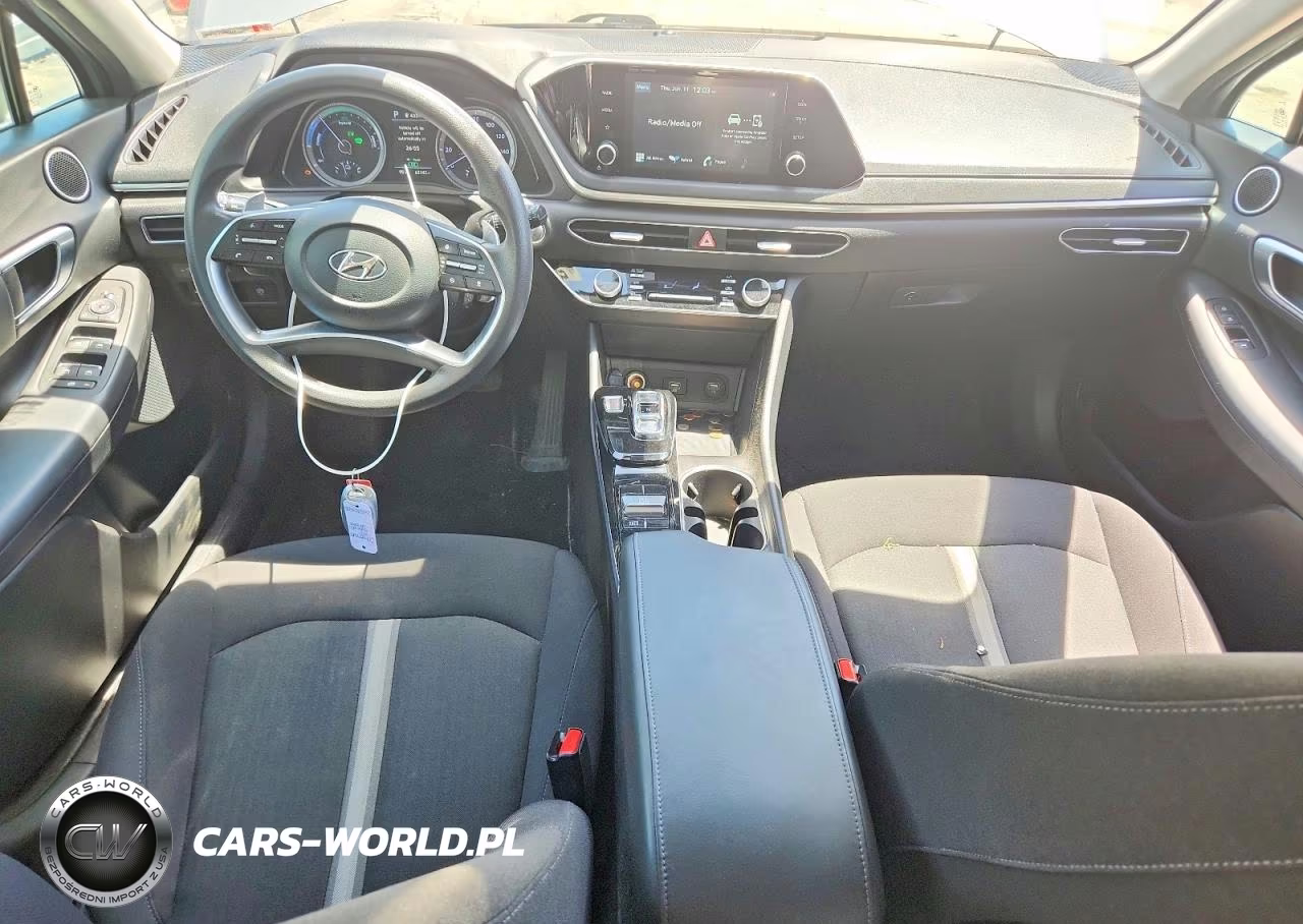 2021 Hyundai Sonata Hybrid Blue VIN:KMHL24JJ4MA033116 - 8