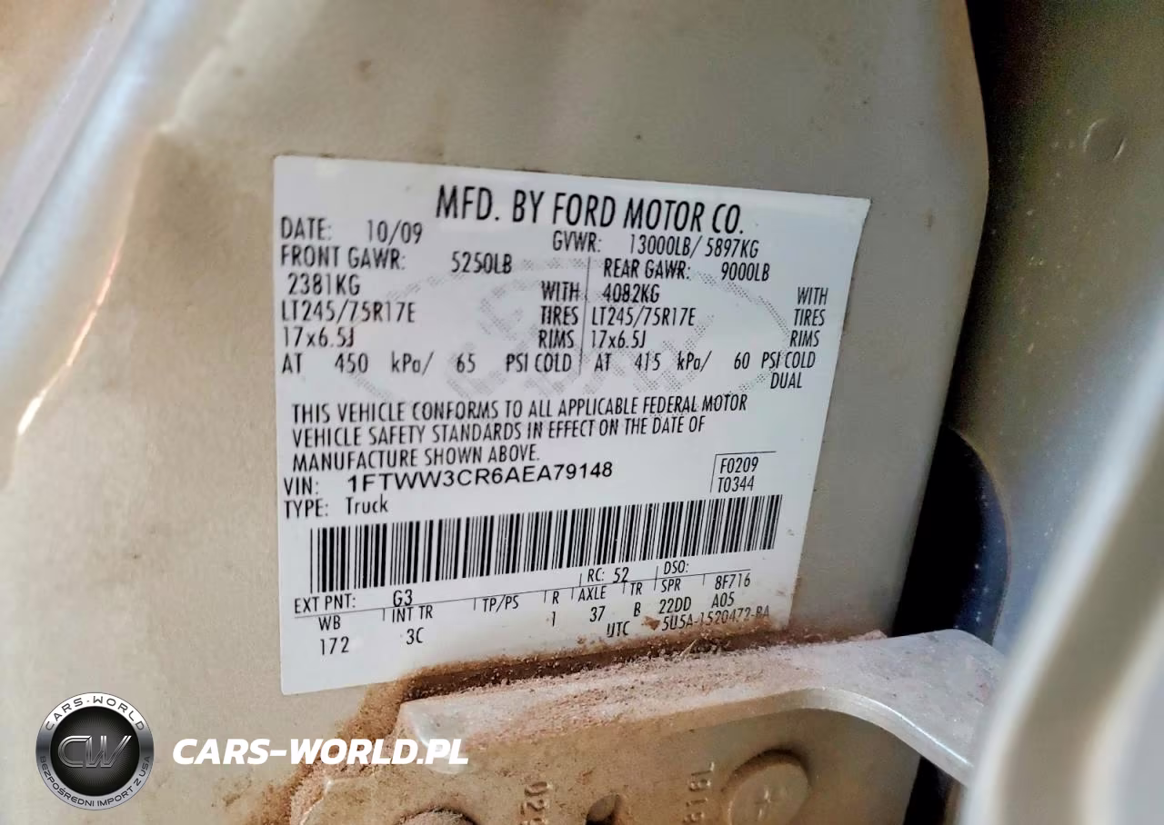 2010 Ford F350 Super Duty VIN:1FTWW3CR6AEA79148 - 12