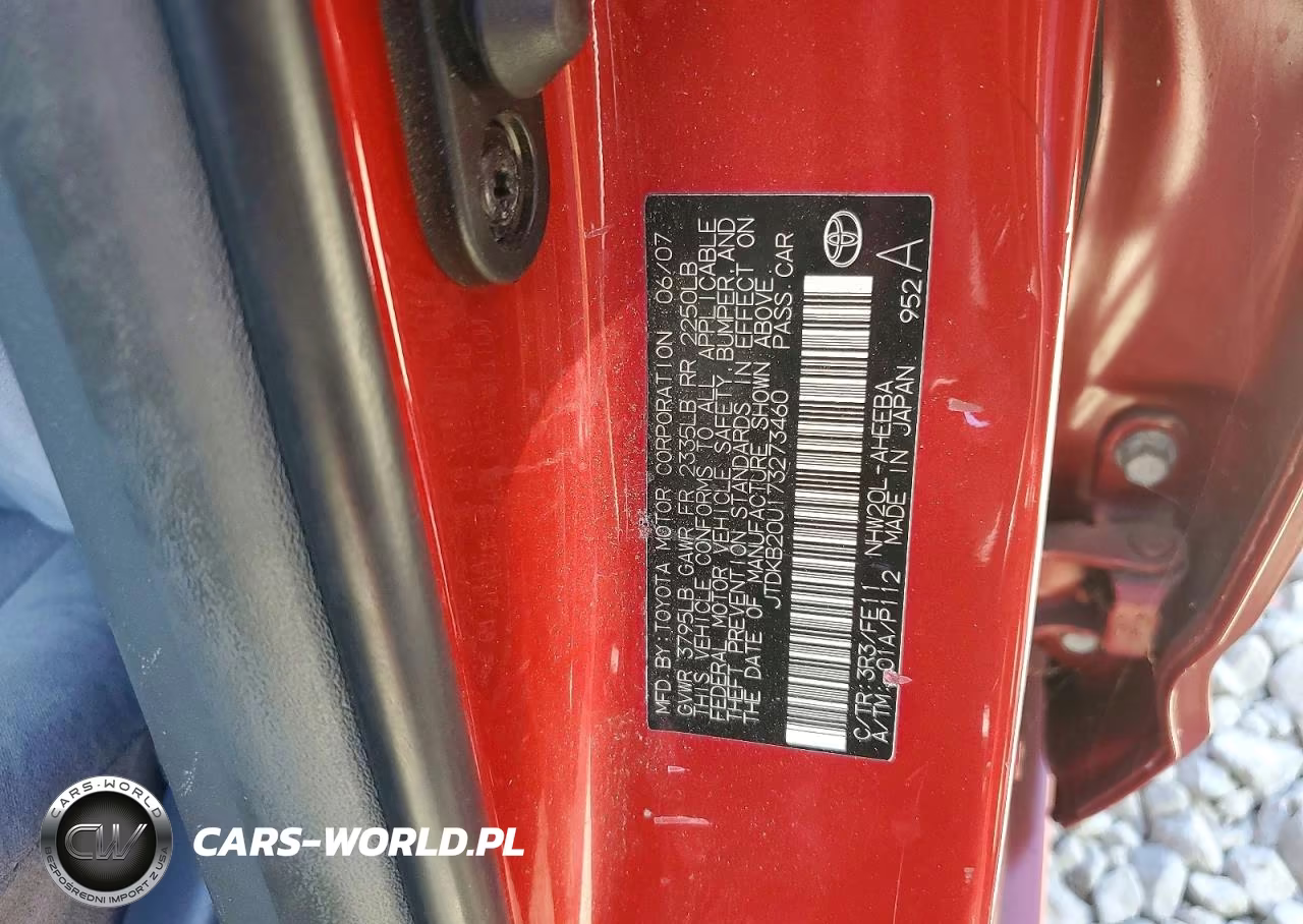 2007 Toyota Prius Base VIN:JTDKB20U173273460 - 13