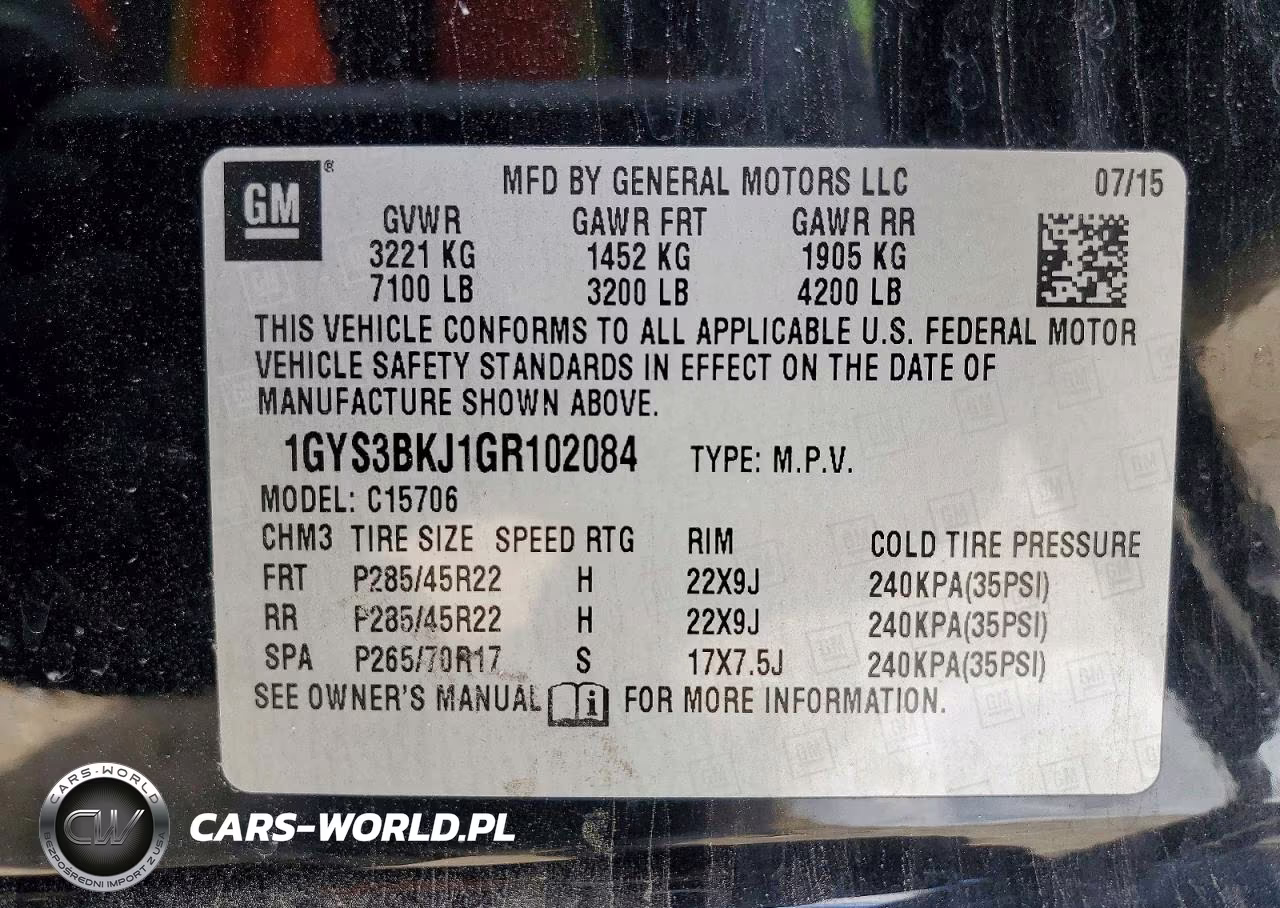 2016 CADILLAC ESCALADE LUXURY VIN:1GYS3BKJ1GR102084 - 13