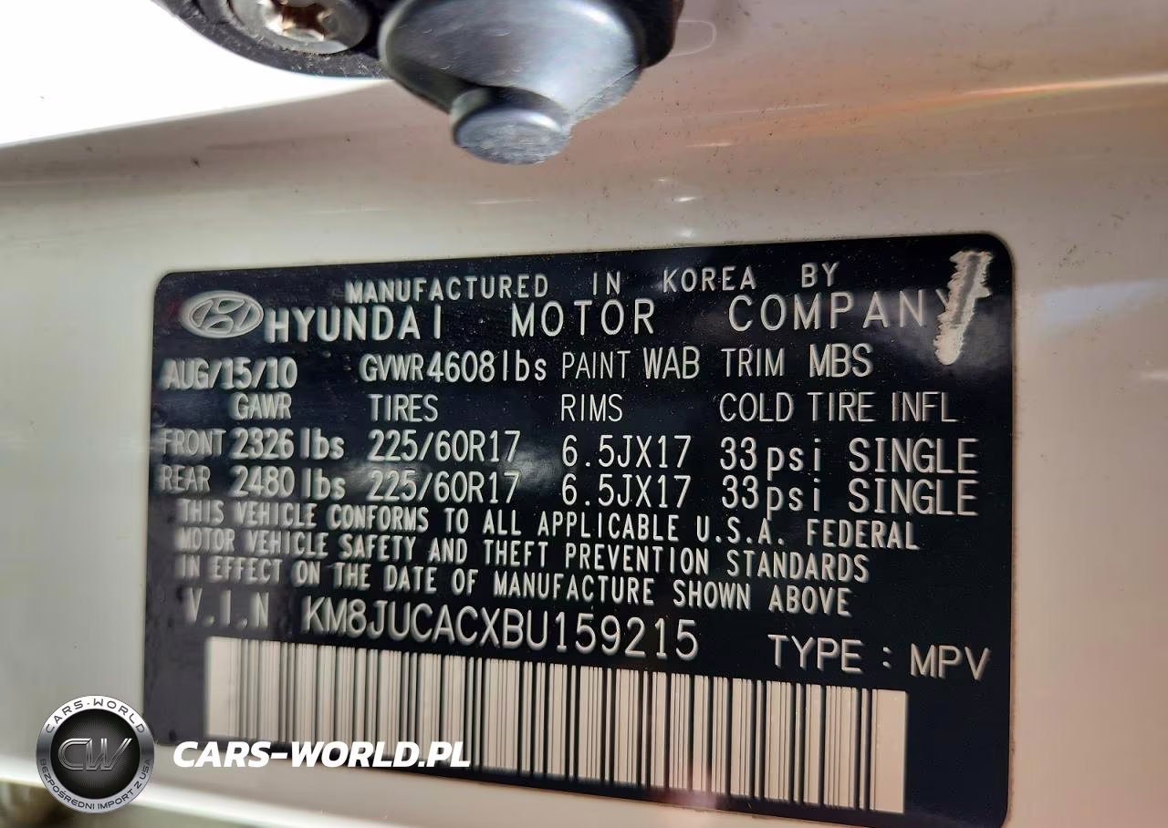 2011 Hyundai Tucson Gls VIN:KM8JUCACXBU159215 - 14