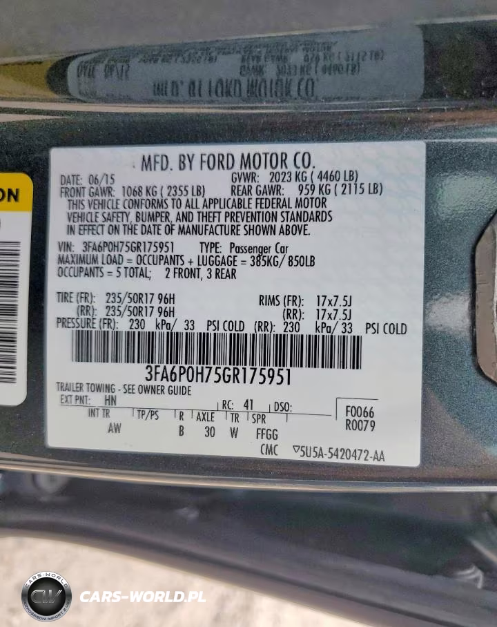 2016 Ford Fusion Se VIN:3FA6P0H75GR175951 - 13
