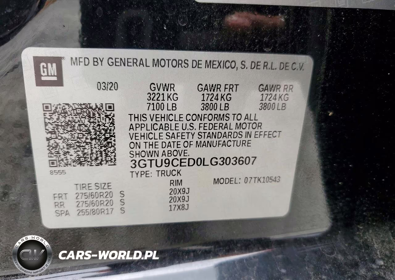 2020 GMC Sierra K1500 Elevation VIN:3GTU9CED0LG303607 - 13