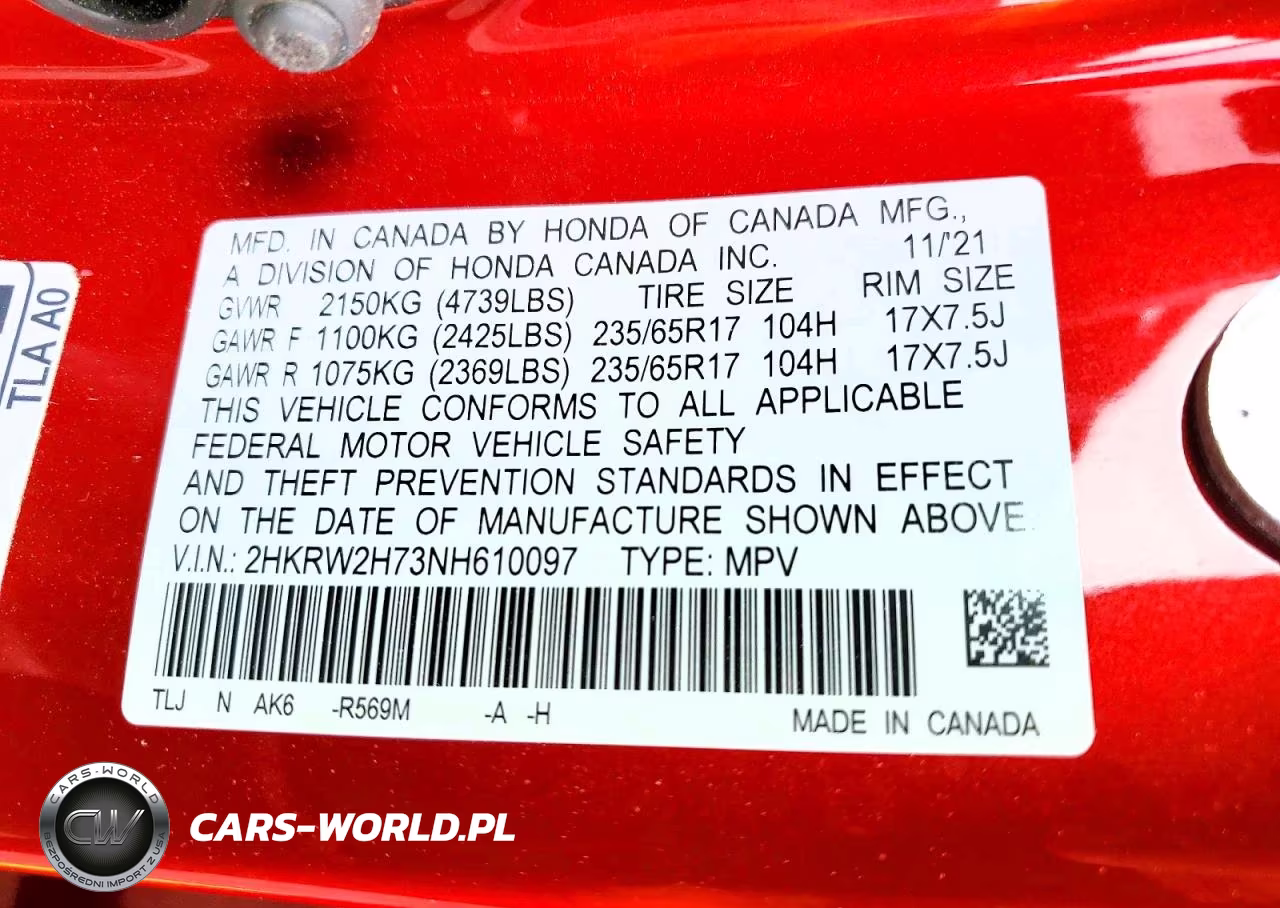 2022 Honda Cr-V Se VIN:2HKRW2H73NH610097 - 13