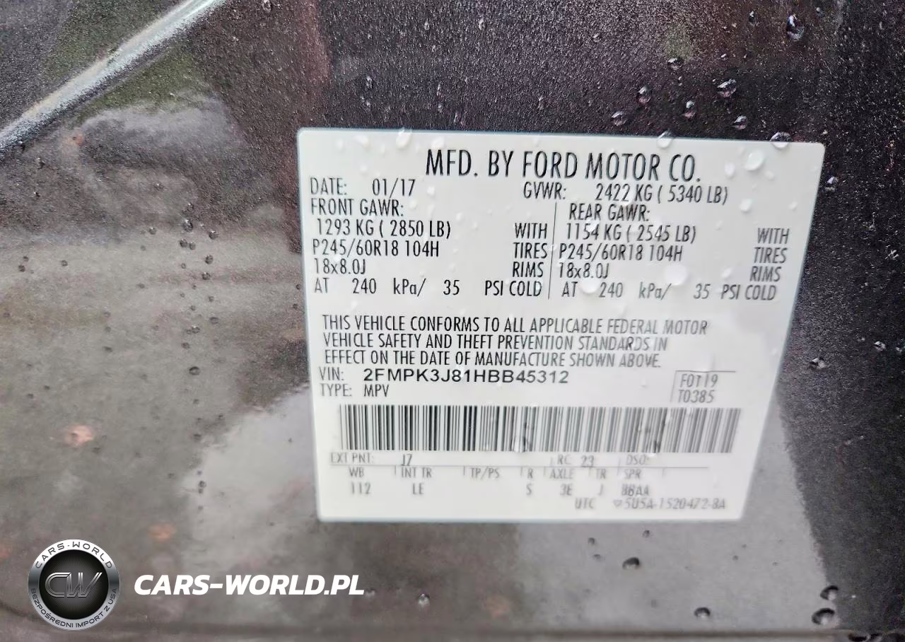 2017 Ford Edge Sel VIN:2FMPK3J81HBB45312 - 13