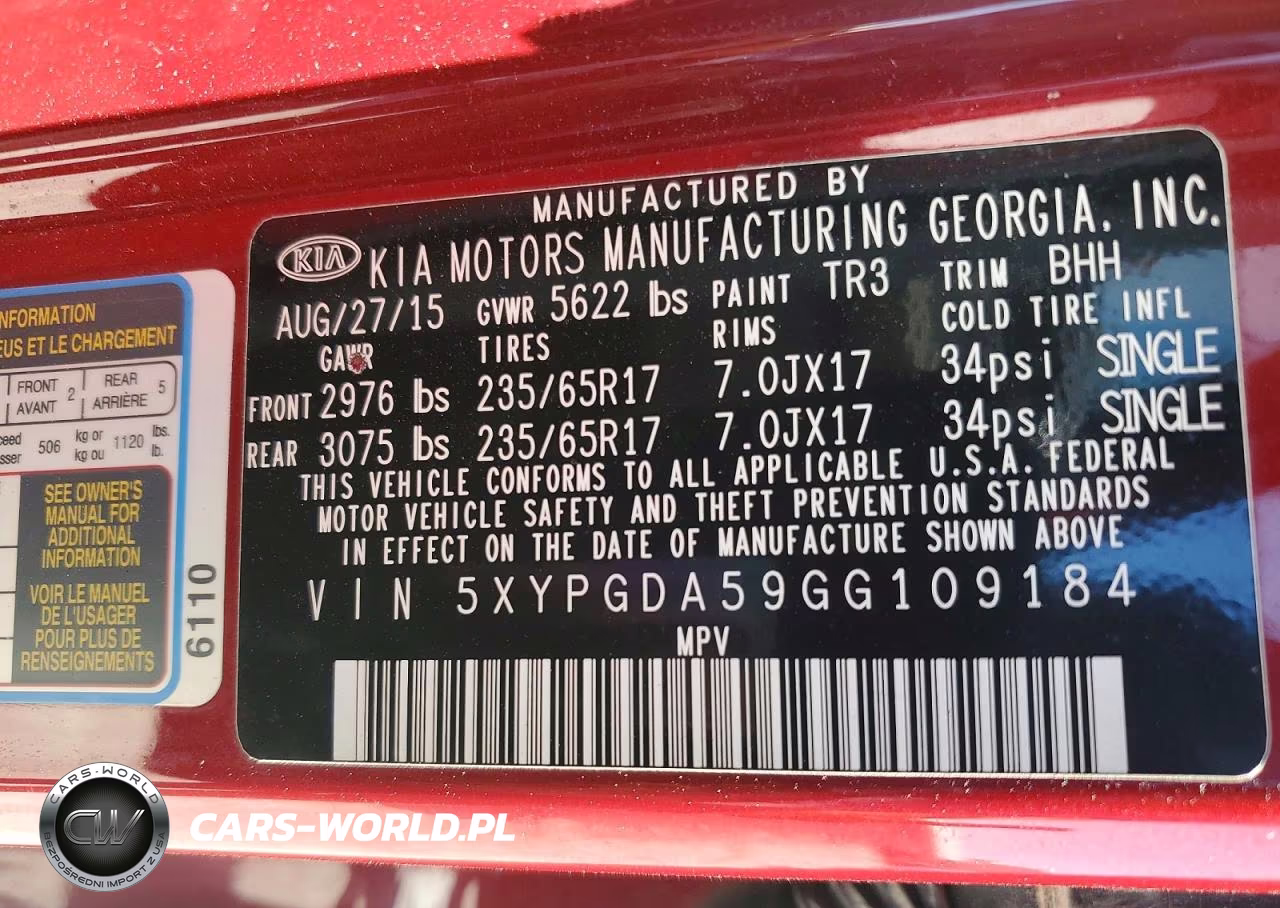 2016 Kia Sorento Lx V6 VIN:5XYPGDA59GG109184 - 13