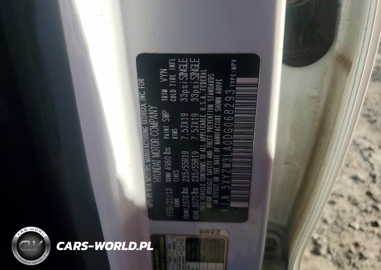 2013 Hyundai Santa Fe Sport 2.0T VIN:5XYZW3LA0DG068293 - 13