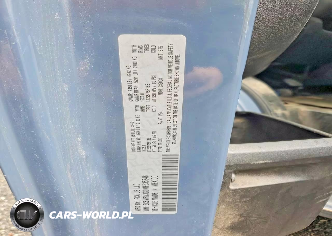 2021 Ram Promaster 3500 Delivery Van VIN:3C6MRVJG0ME535348 - 13