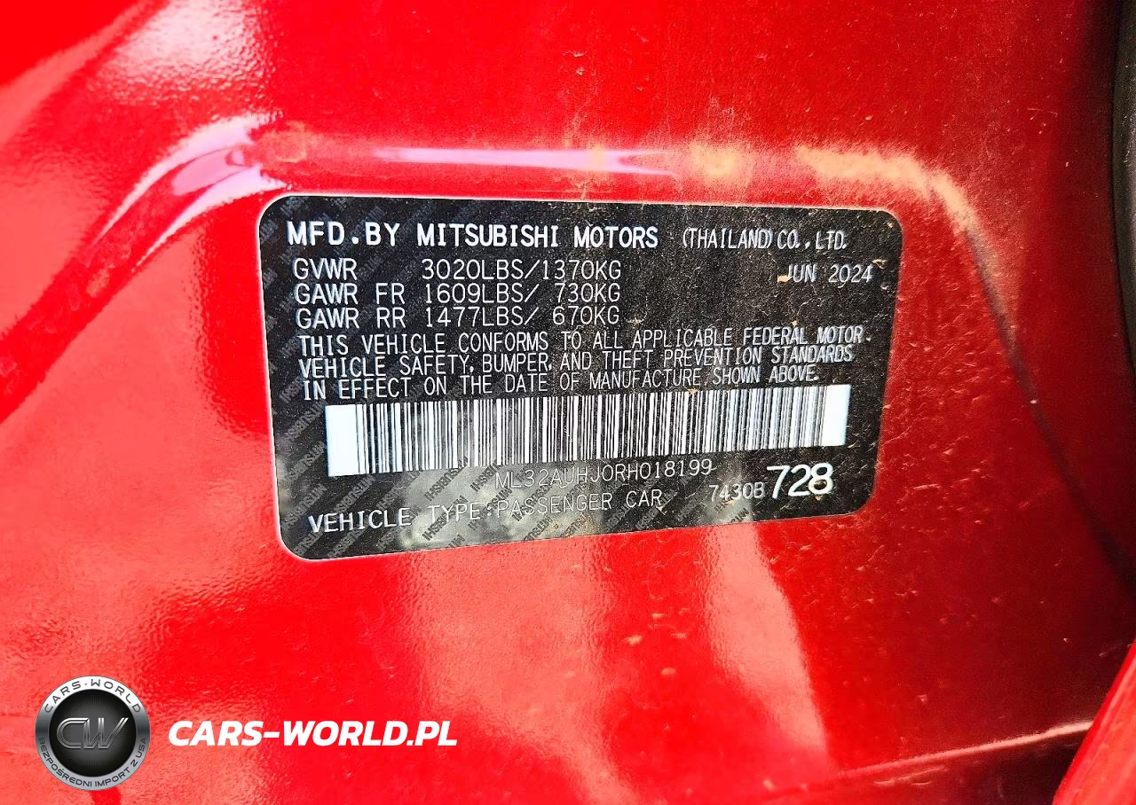 2024 Mitsubishi Mirage Es VIN:ML32AUHJ0RH018199 - 12