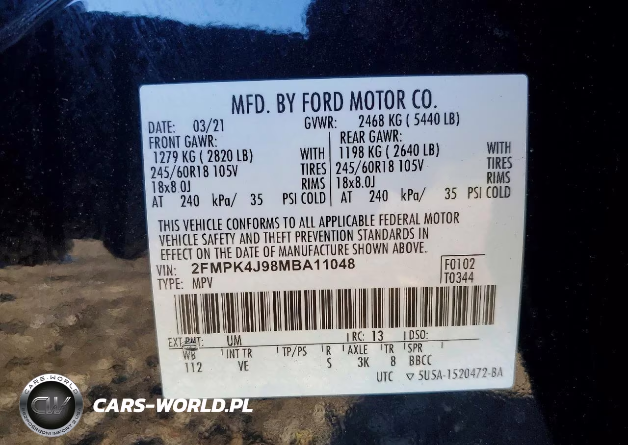 2021 Ford Edge Sel VIN:2FMPK4J98MBA11048 - 13