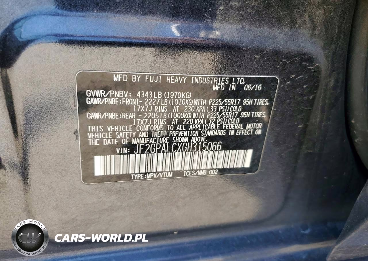 2016 Subaru Crosstrek Limited VIN:JF2GPALCXGH315066 - 12