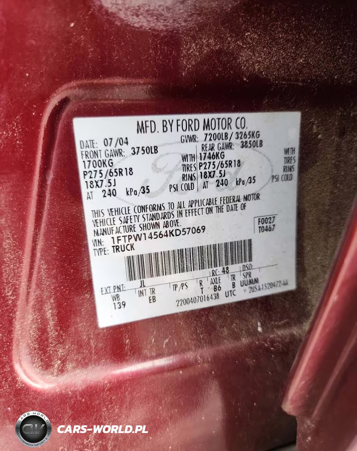2004 Ford F150 Supercrew VIN:1FTPW14564KD57069 - 12
