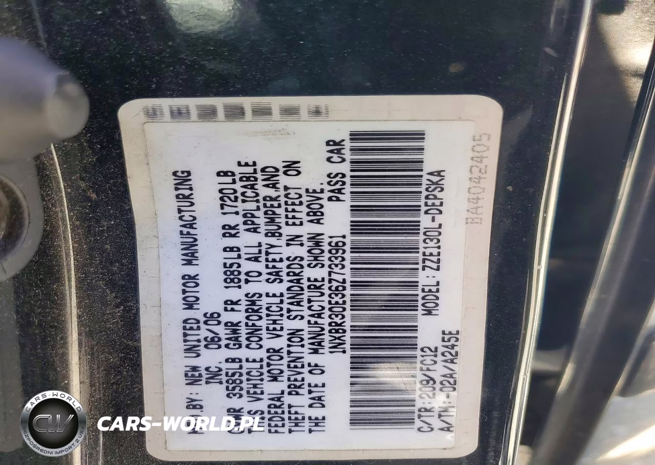 2006 Toyota Corolla S VIN:1NXBR30E36Z733961 - 13