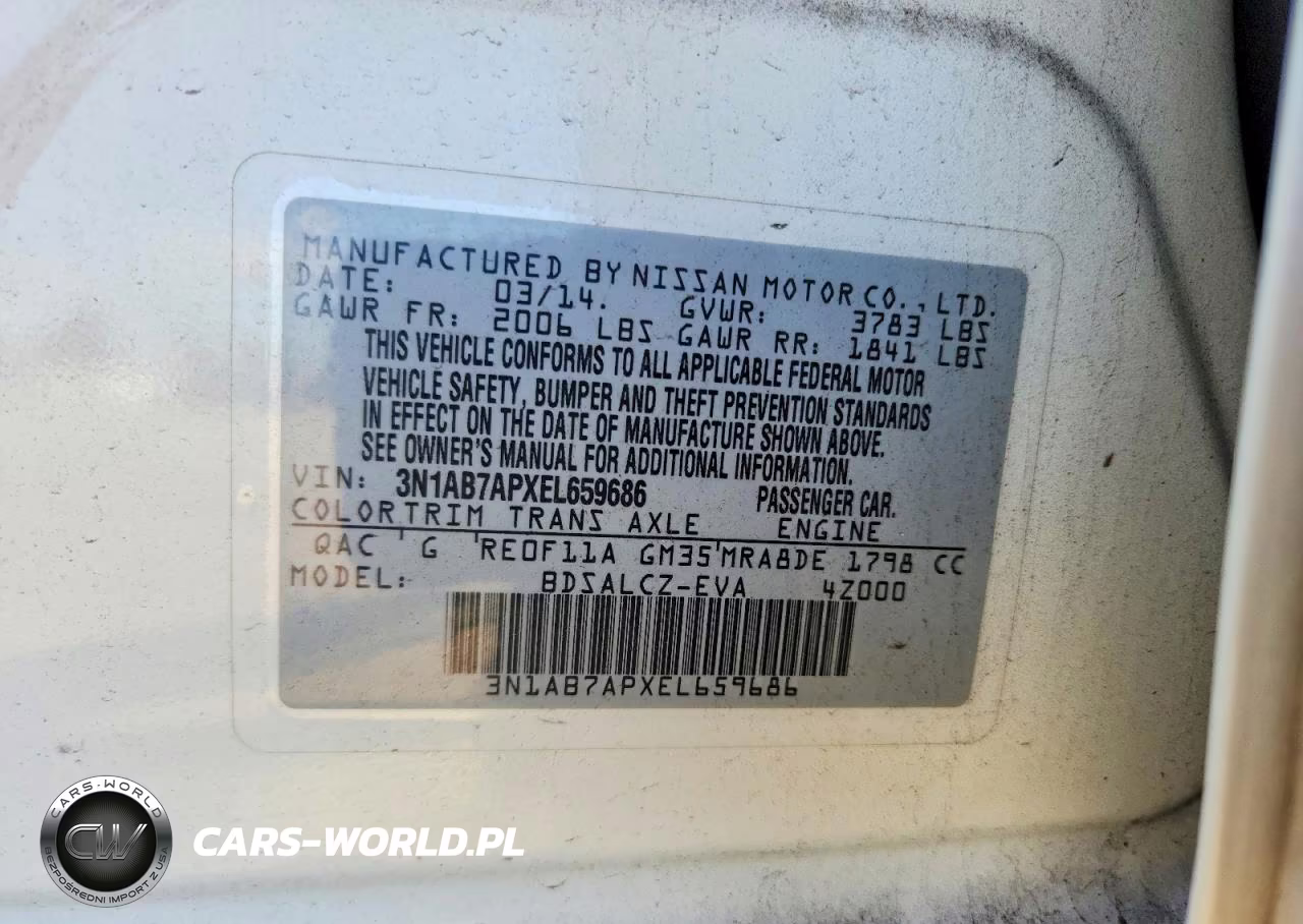 2014 Nissan Sentra S VIN:3N1AB7APXEL659686 - 13