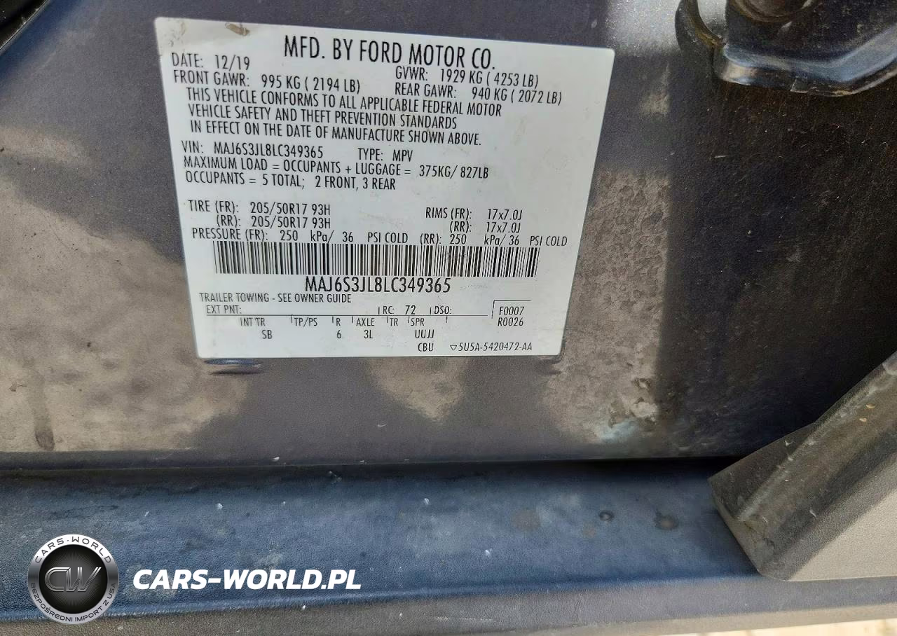 2020 Ford Ecosport Ses VIN:MAJ6S3JL8LC349365 - 12