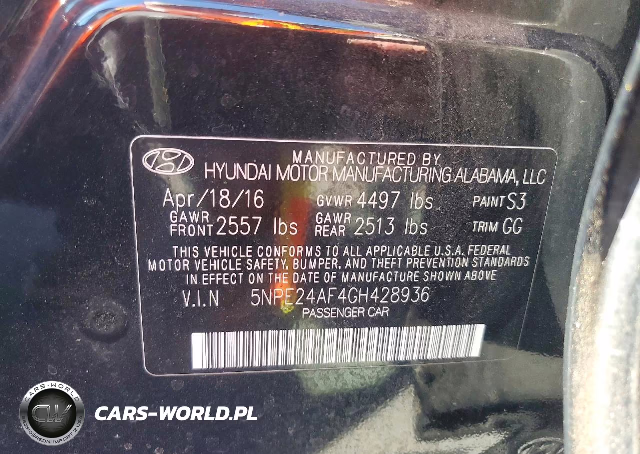 2016 Hyundai Sonata Se VIN:5NPE24AF4GH428936 - 12