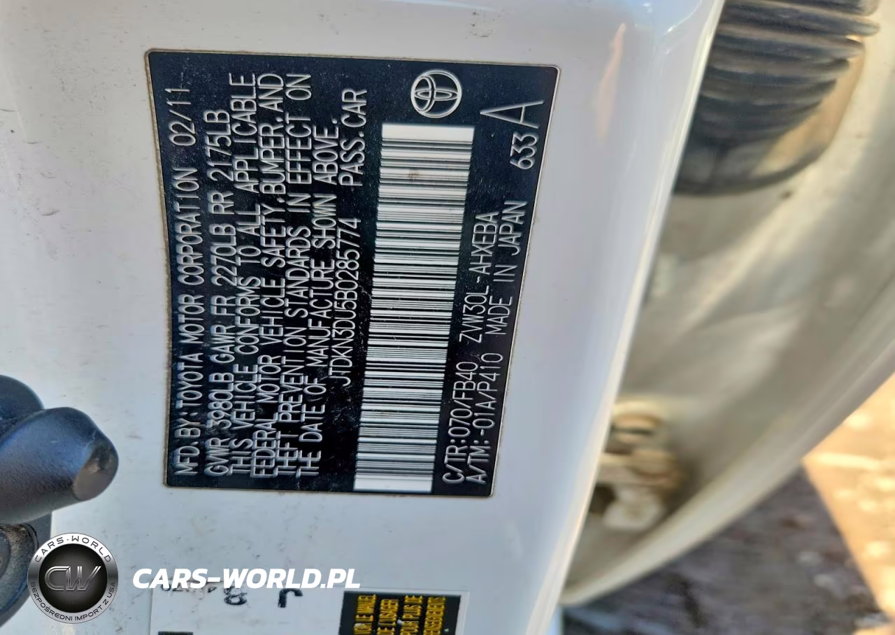 2011 Toyota Prius Two VIN:JTDKN3DU5B0285774 - 13