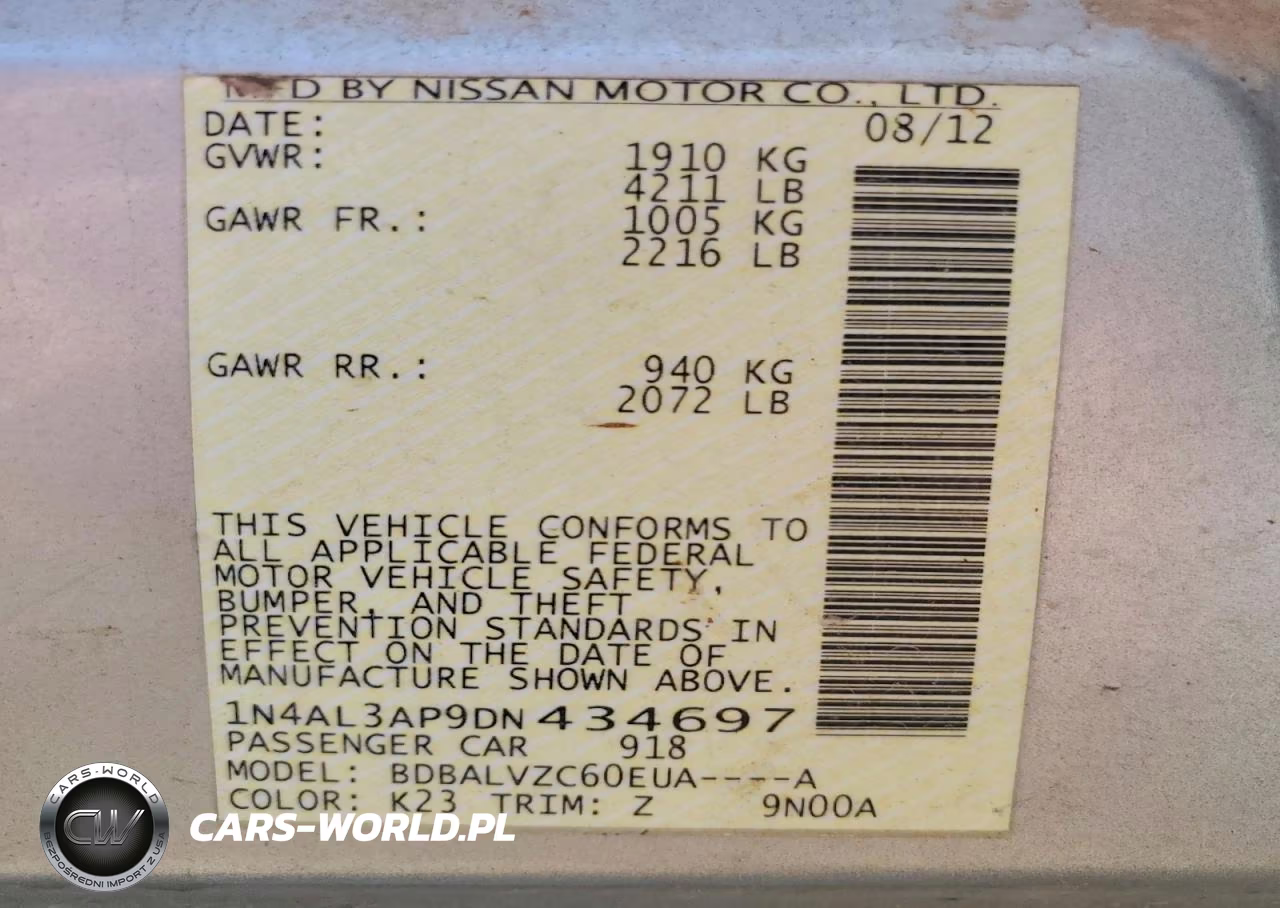 2013 Nissan Altima 2.5 VIN:1N4AL3AP9DN434697 - 12