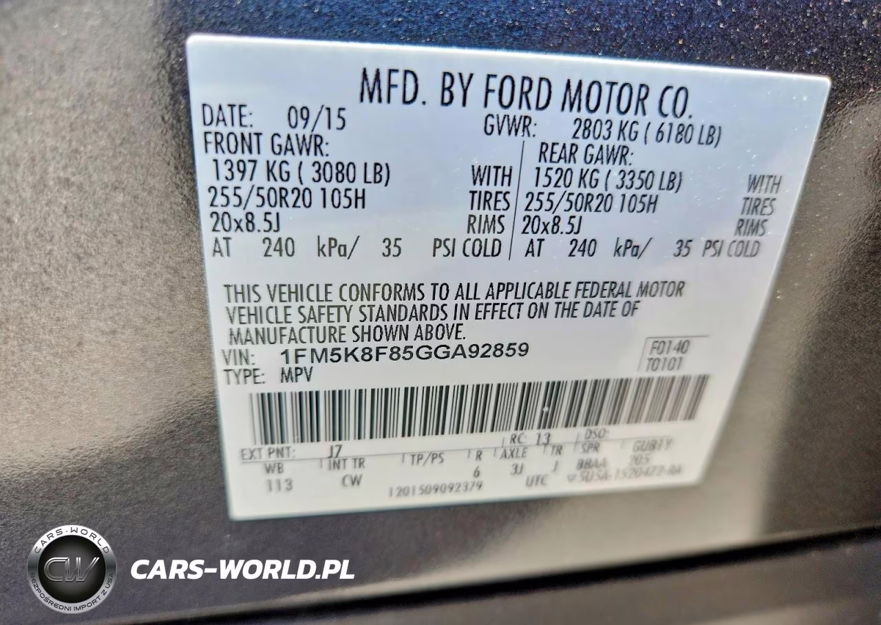 2016 Ford Explorer Limited VIN:1FM5K8F85GGA92859 - 14