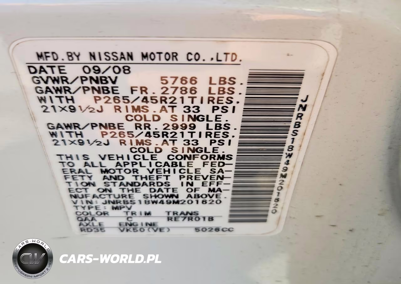 2009 Infiniti Fx50 Base VIN:JNRBS18W49M201620 - 13