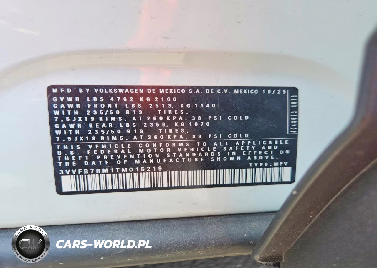 2026 Volkswagen Tiguan Se VIN:3VVFR7RM1TM015219 - 13