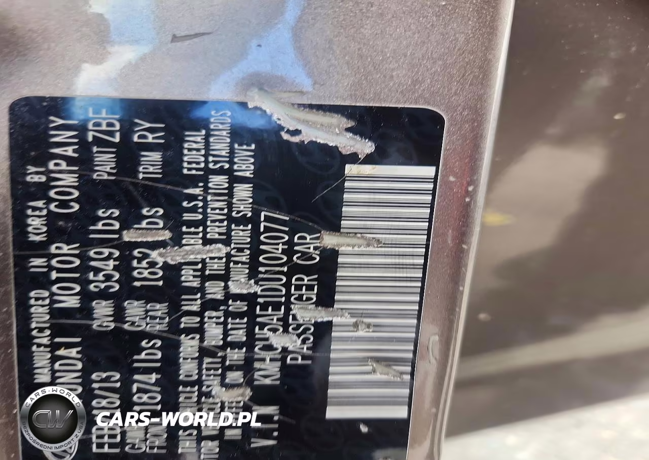 2013 Hyundai Accent Se VIN:KMHCU5AE1DU104077 - 12