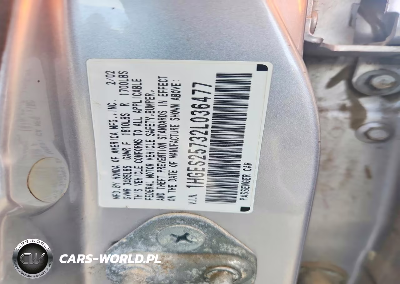 2002 Honda Civic Ex VIN:1HGES25732L036477 - 12