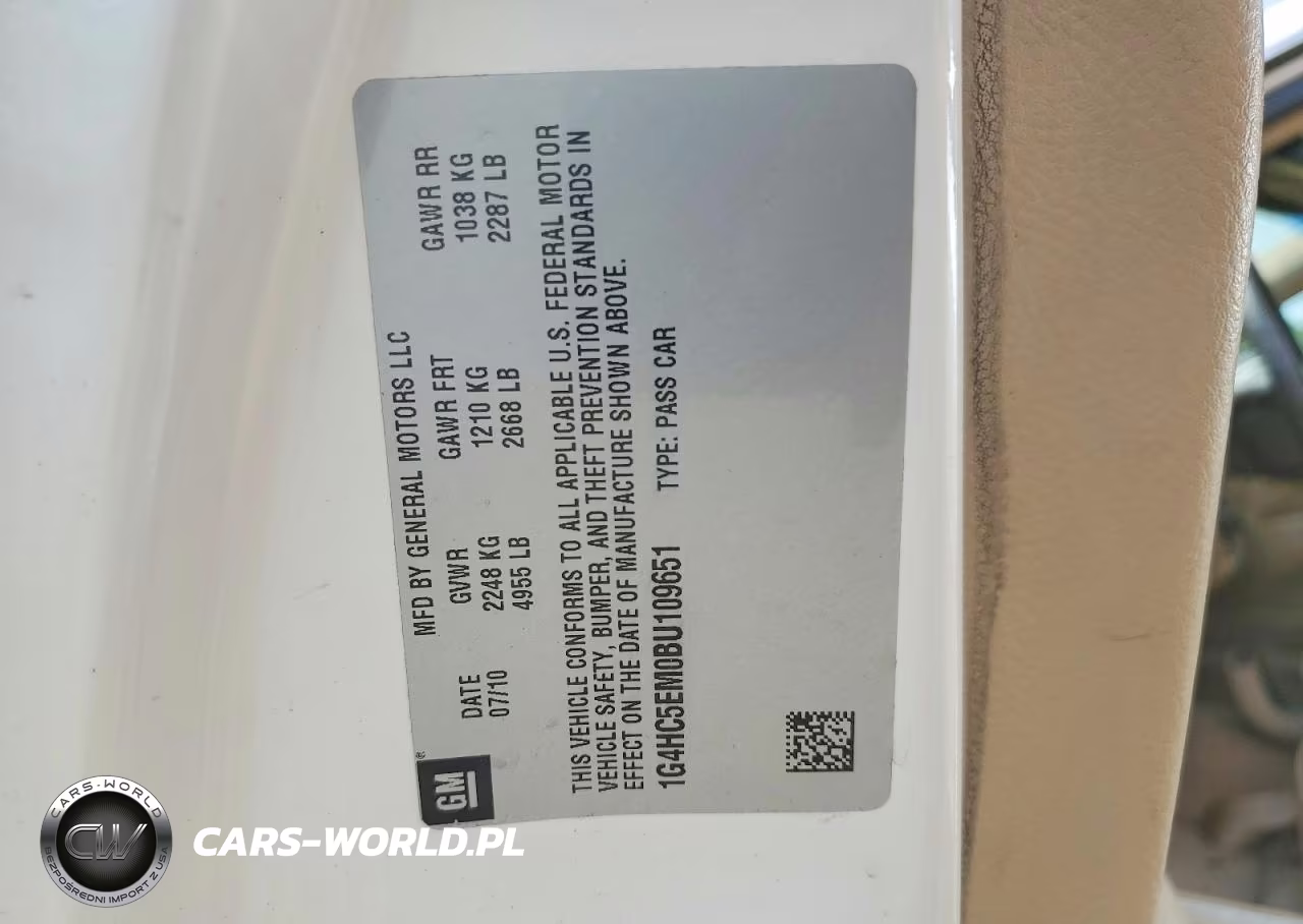 2011 Buick Lucerne Cxl VIN:1G4HC5EM0BU109651 - 12