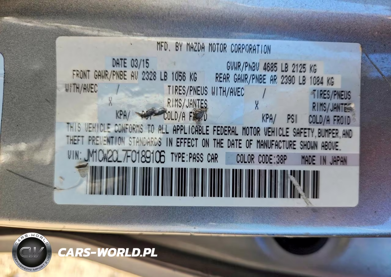 2015 Mazda 5 Touring VIN:JM1CW2CL7F0189106 - 13