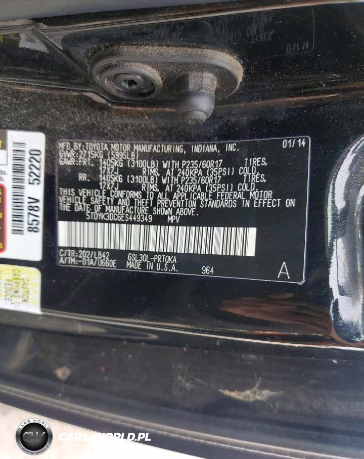 2014 Toyota Sienna Xle 8-Passenger VIN:5TDYK3DC6ES449349 - 13