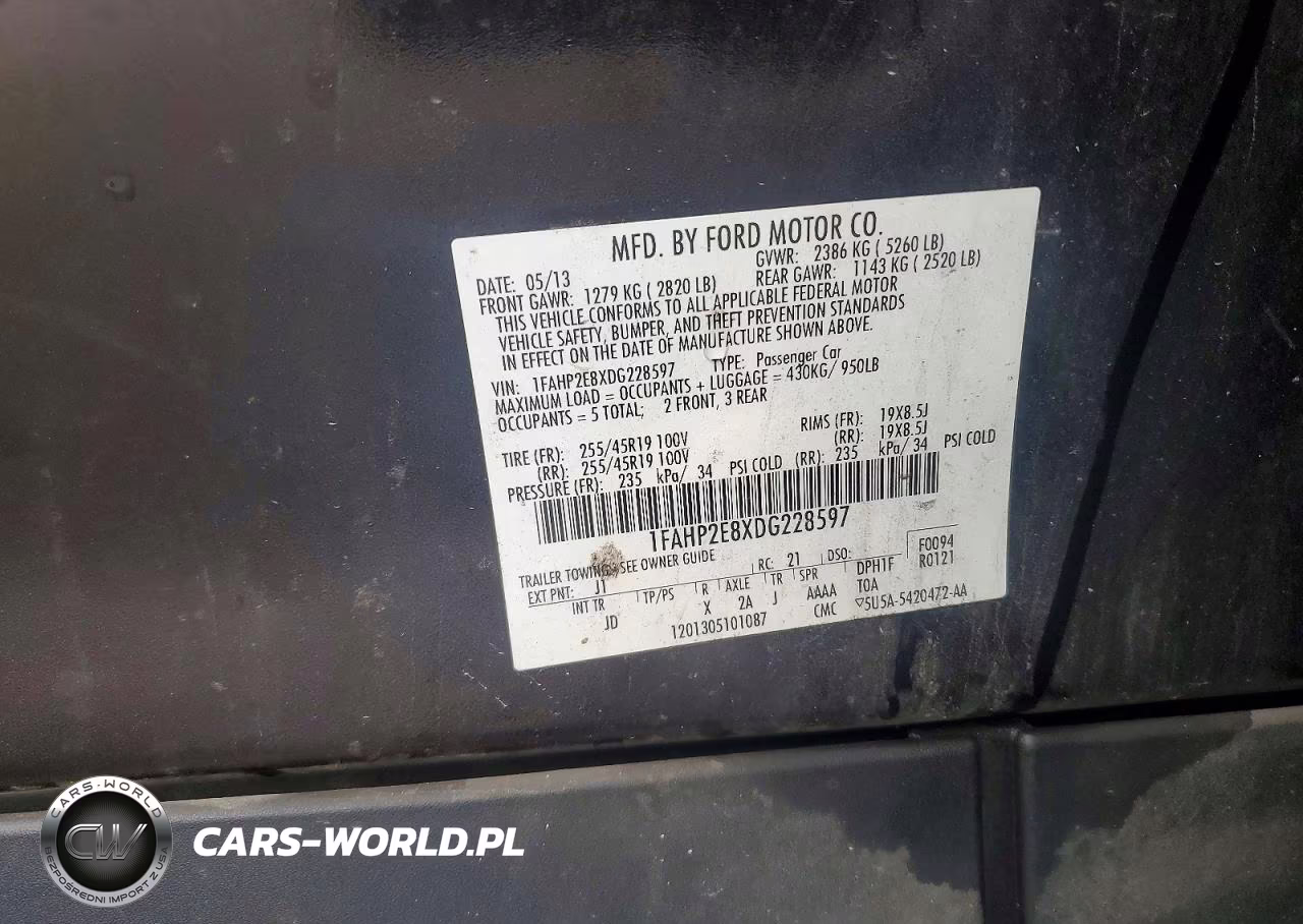 2013 Ford Taurus Sel VIN:1FAHP2E8XDG228597 - 12