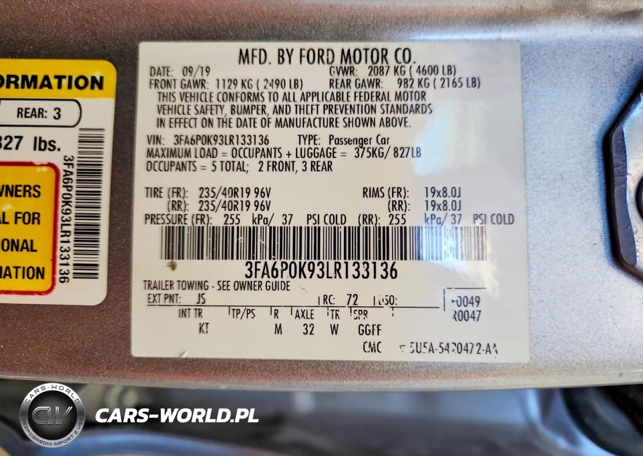 2020 Ford Fusion Titanium VIN:3FA6P0K93LR133136 - 12