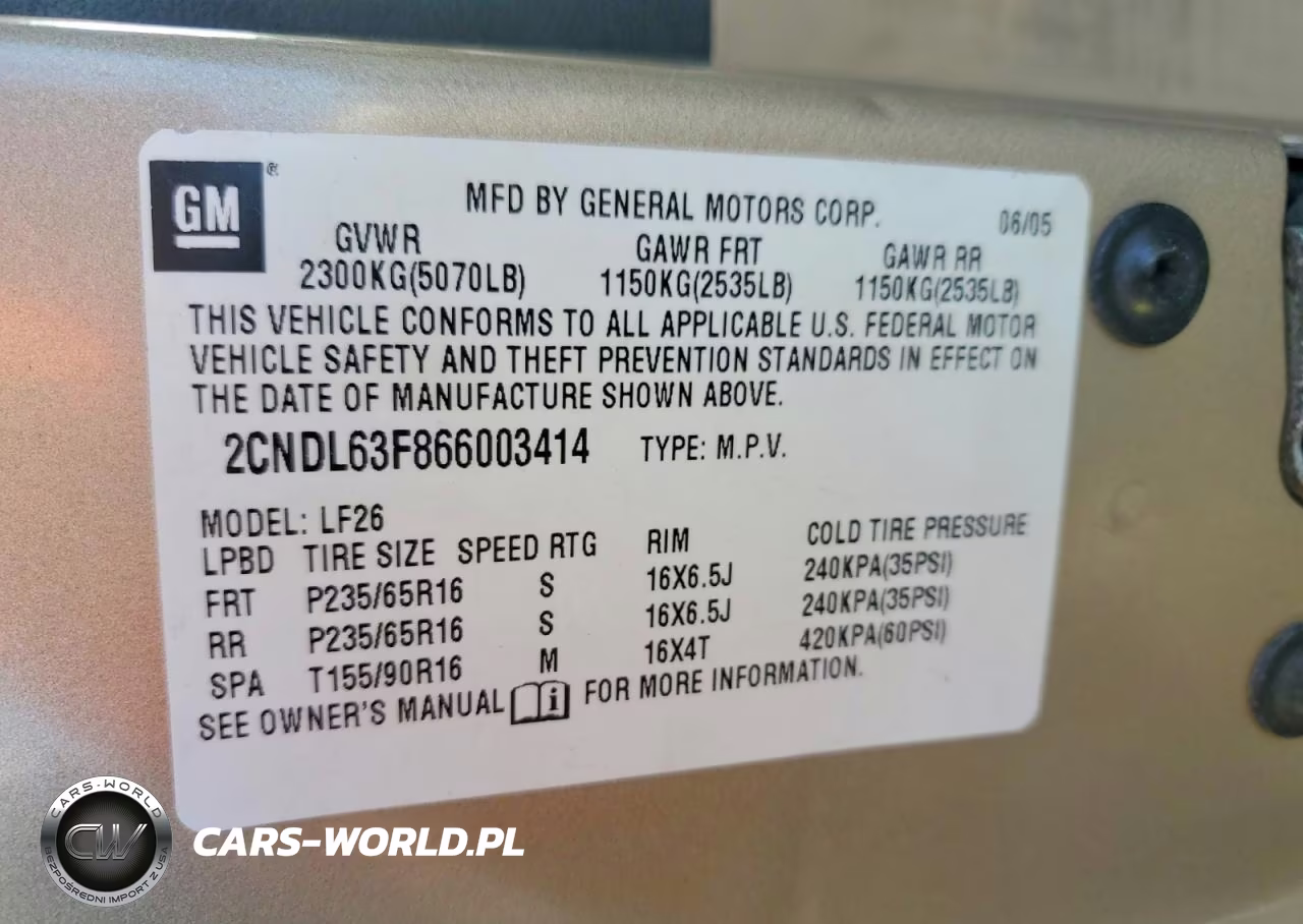 2006 Chevrolet Equinox Lt VIN:2CNDL63F866003414 - 14
