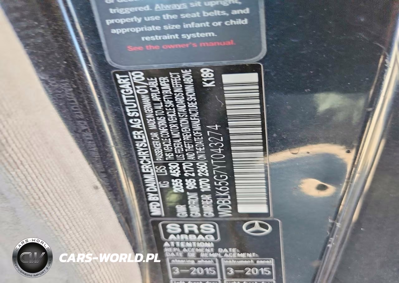 2000 Mercedes-Benz Clk Class 2D 320 VIN:WDBLK65G7YT043274 - 12