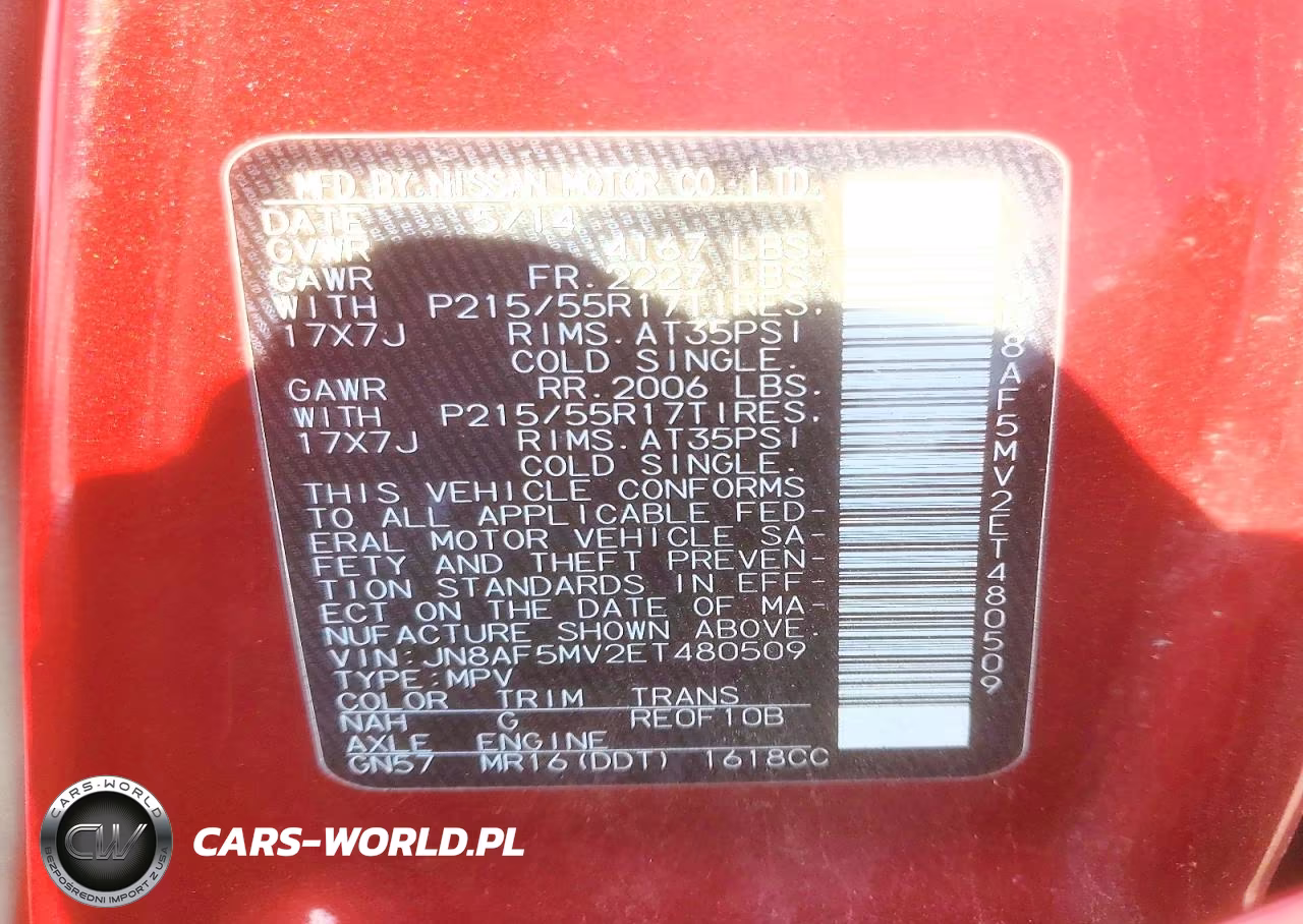2014 Nissan Juke Sv VIN:JN8AF5MV2ET480509 - 14