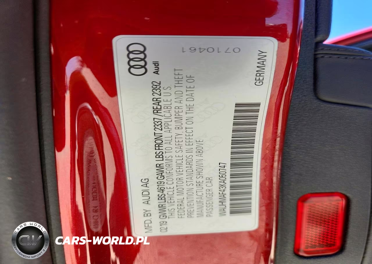 2019 Audi A4 Premium Plus VIN:WAUHMAF43KA050747 - 12