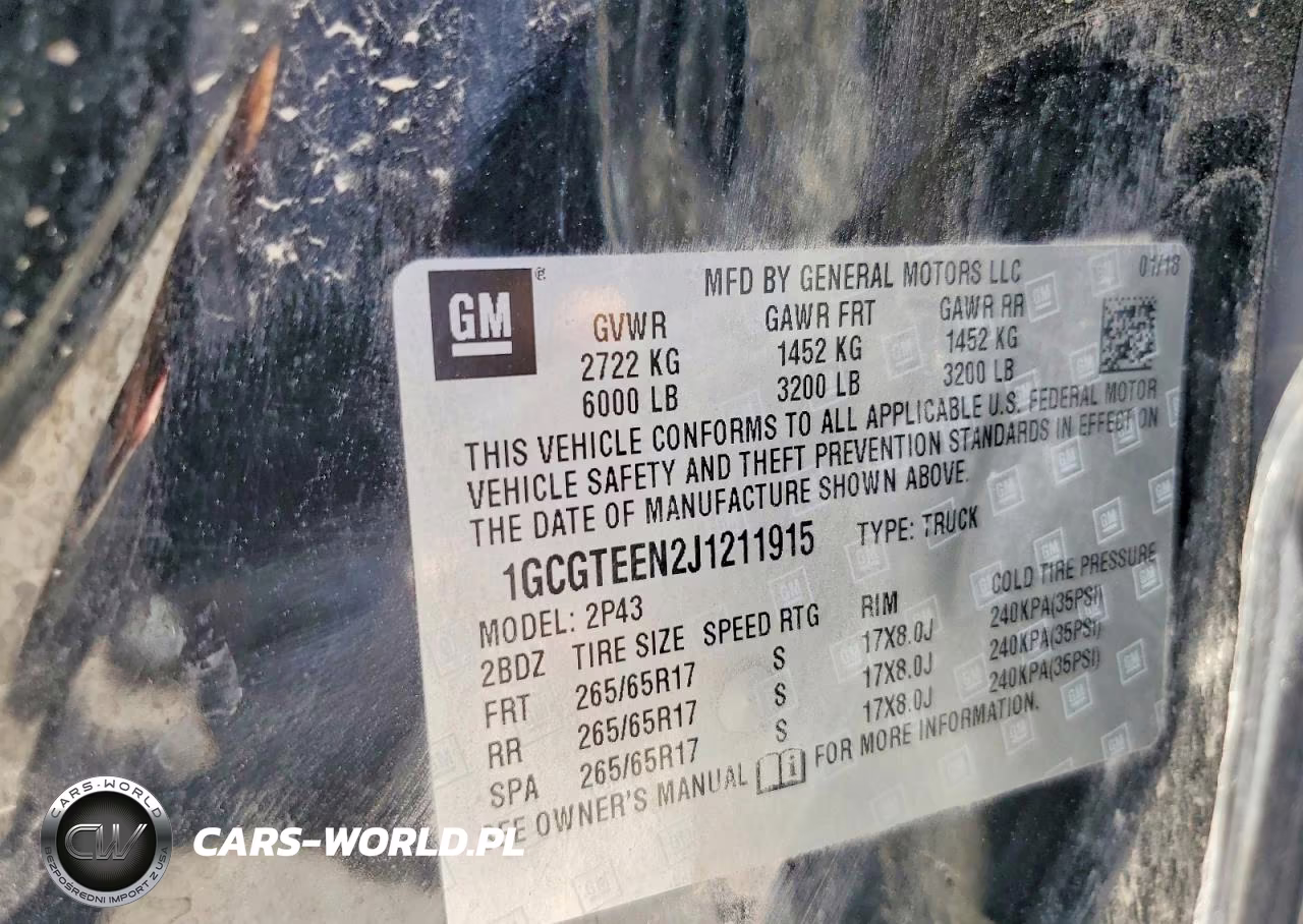 2018 Chevrolet Colorado Zr2 VIN:1GCGTEEN2J1211915 - 12