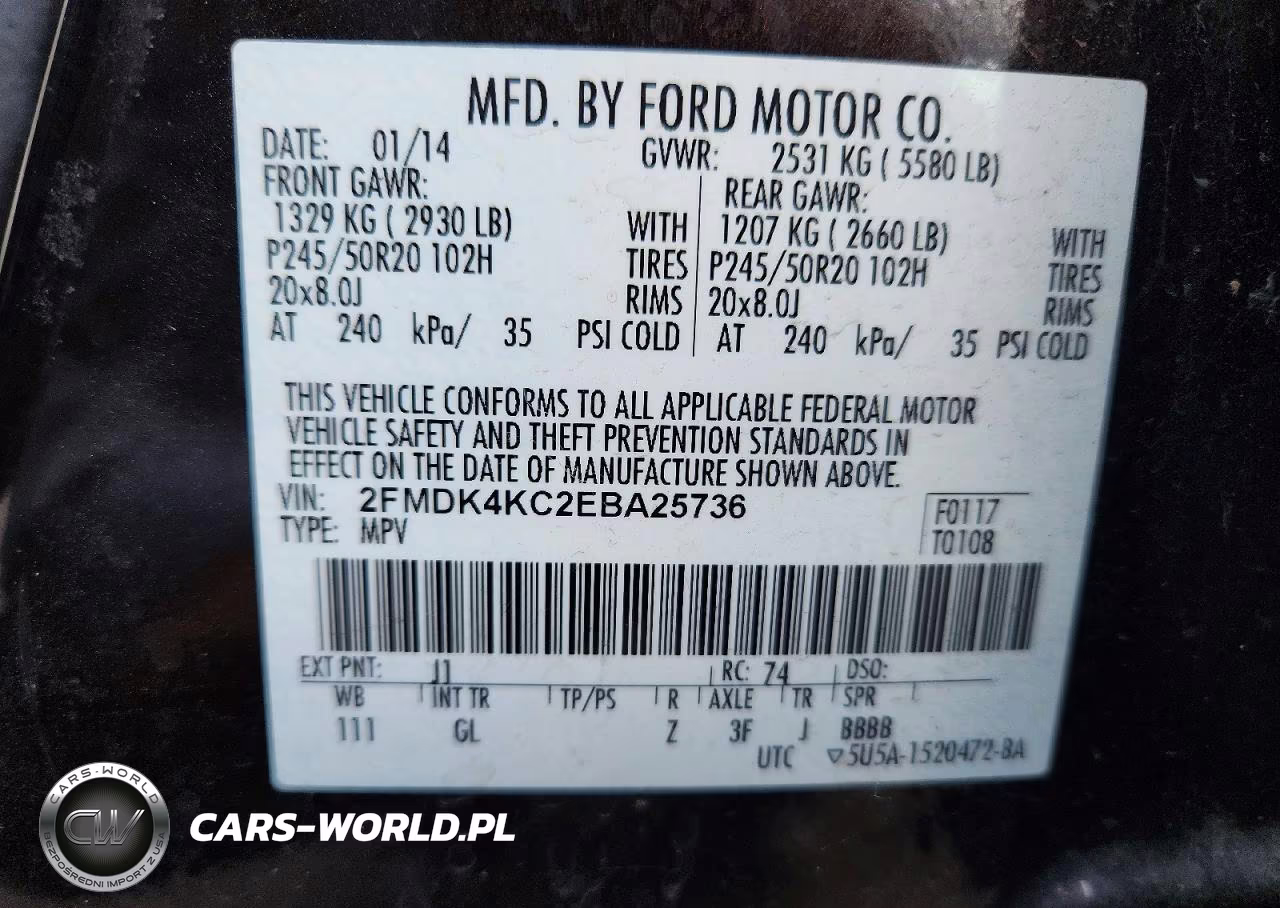 2014 Ford Edge Limited VIN:2FMDK4KC2EBA25736 - 12