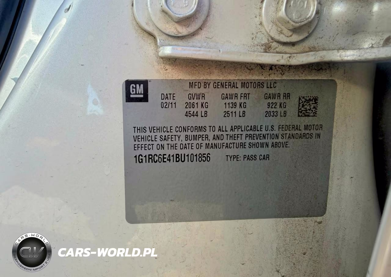 2011 Chevrolet Volt VIN:1G1RC6E41BU101856 - 10