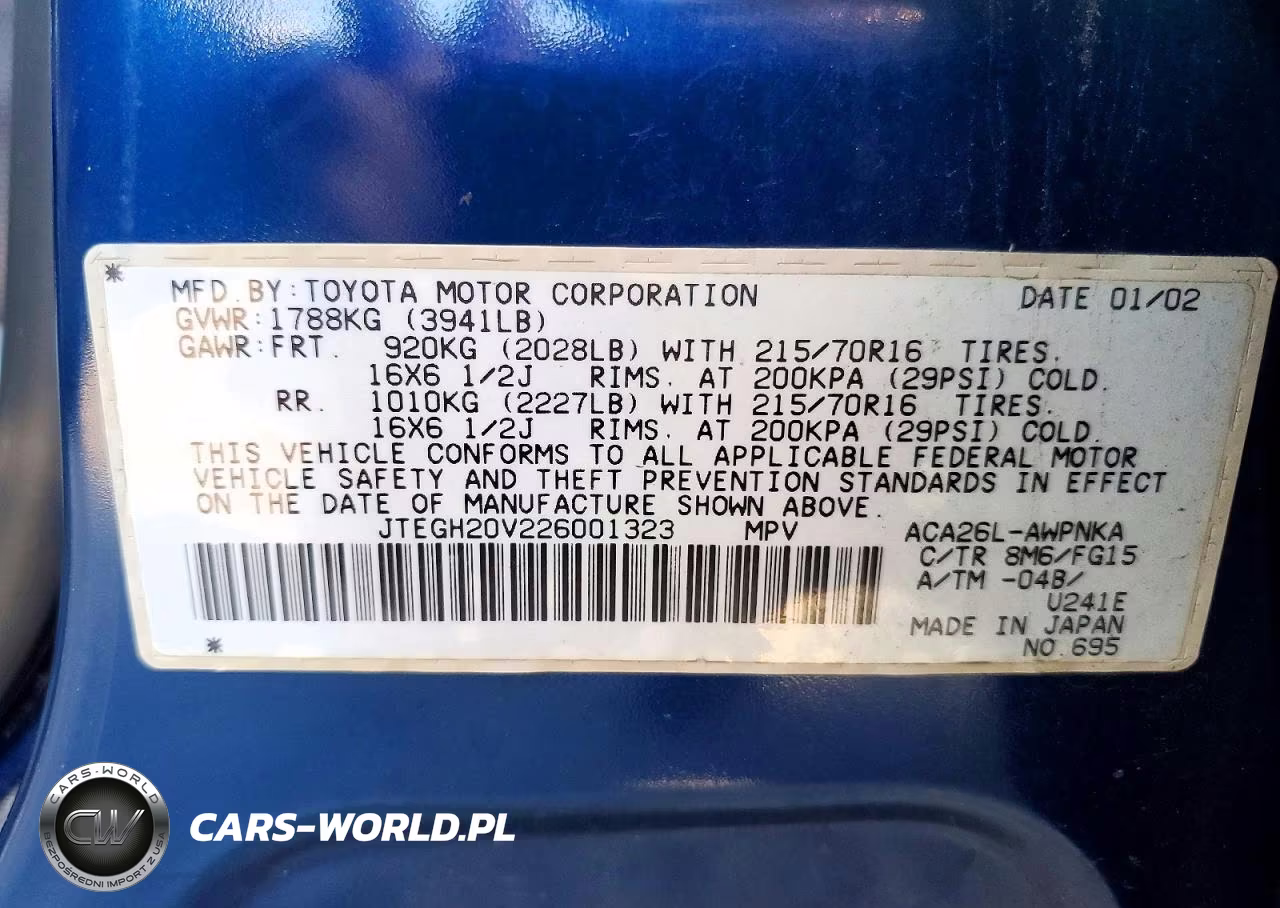 2002 Toyota Rav4 Base VIN:JTEGH20V226001323 - 13