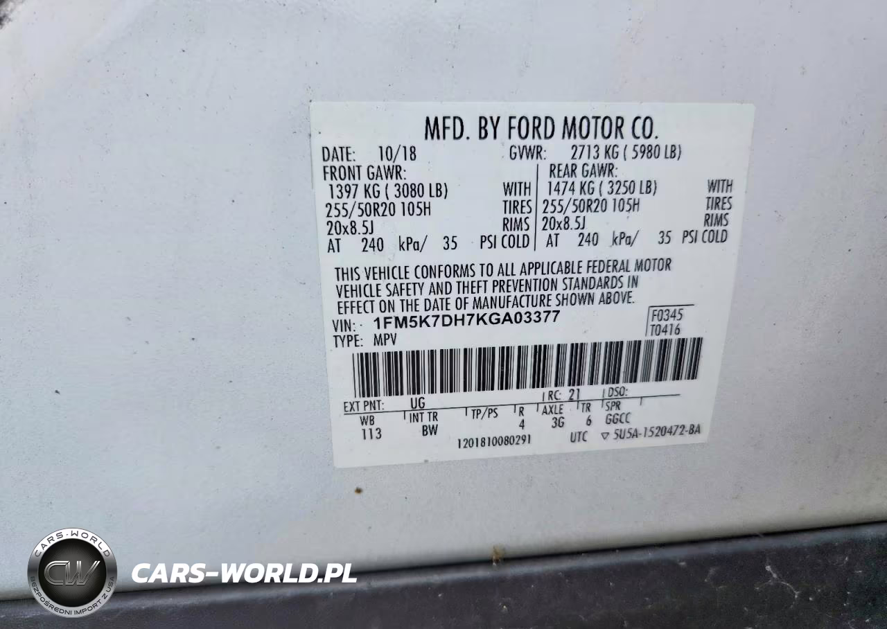 2019 Ford Explorer Xlt VIN:1FM5K7DH7KGA03377 - 12