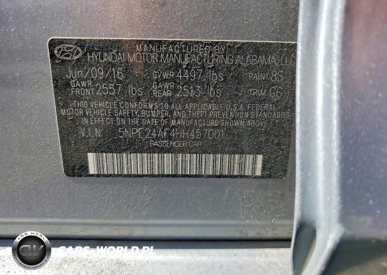 2017 Hyundai Sonata Se VIN:5NPE24AF4HH457001 - 12