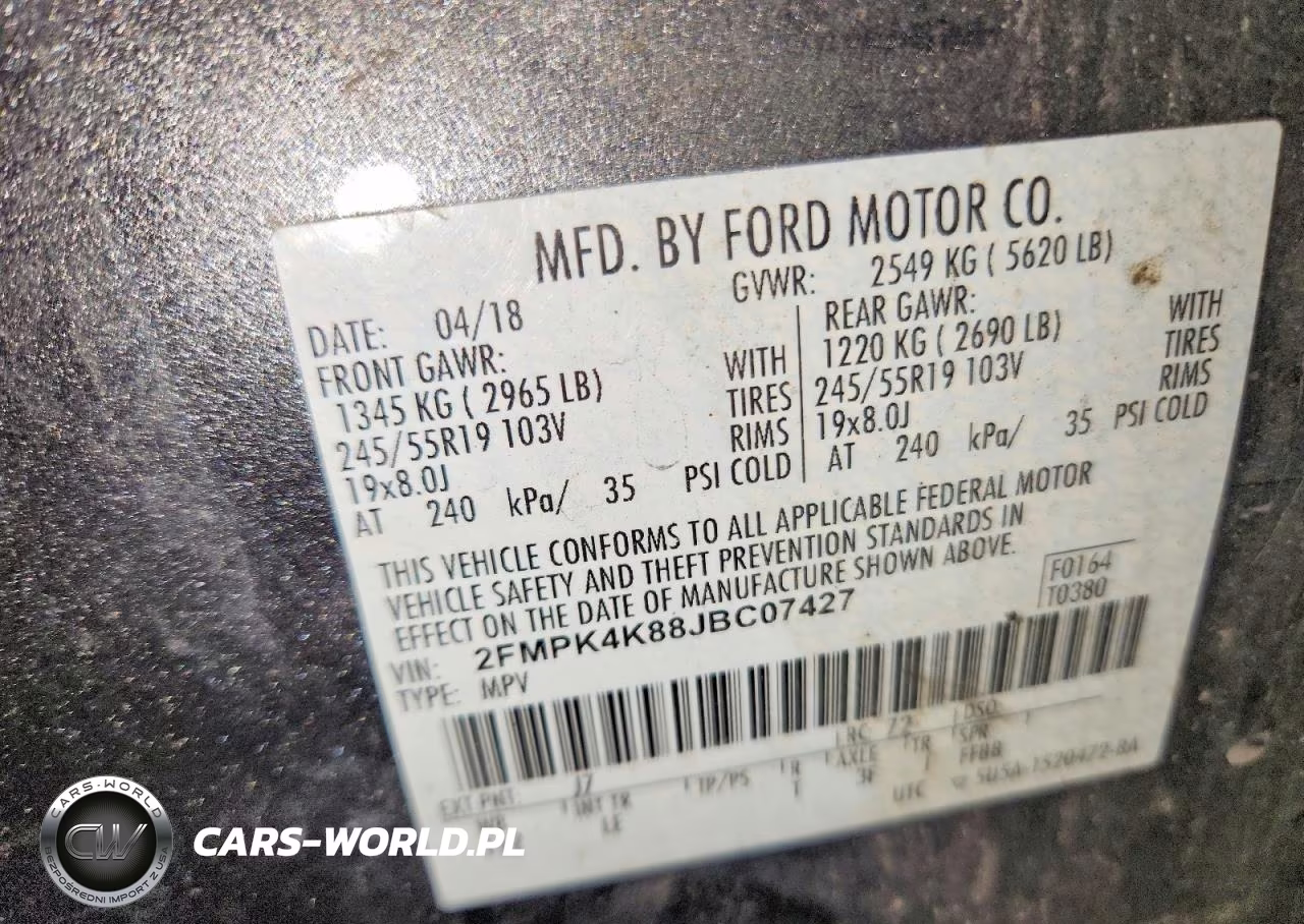 2018 Ford Edge Titanium VIN:2FMPK4K88JBC07427 - 13