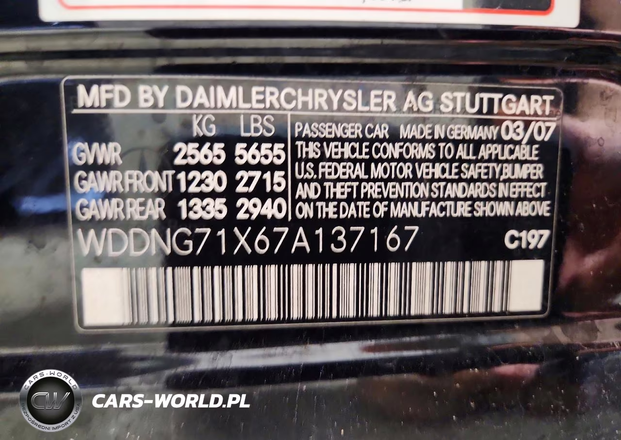 2007 Mercedes-Benz S 550 VIN:WDDNG71X67A137167 - 12